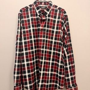 Express Mens Fitted Collared Dress Shirt Size XL